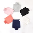 thumbnail image 4 of Povozer Girls Sweaters Kids Casual Bell Sleeve Knit Pullover Jumper Tops(Gray,3-4Y), 4 of 5