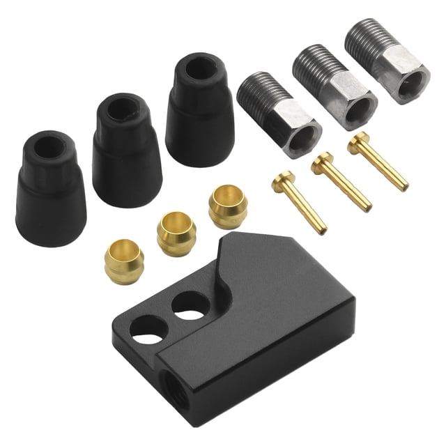 Bicycle Hydraulic Brake Line Tee 1 To 2 Adapter Aluminum Alloy Oil Brake Modified Connector Distributions Valve Set Bike Parts Front
