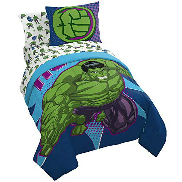 Marvel Smash 5 Kids Bed Set, 100% Microfiber, Blue Walmart.com