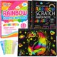 thumbnail image 1 of Bloc de notas para rascar FEREDO KIDS Rainbow Black, 20 hojas, paquete de 2, 1 of 7