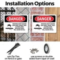 thumbnail image 3 of (2 Pack) Rotating Shaft Hazard Keep Body OSHA Danger Sign 10 Inch X 7 Inch Plastic Sign, Weather Resistant, UV Protected for Workplace, Business, and Construction Site, Made in the USA, 3 of 8