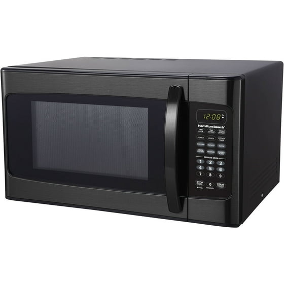 Hamilton Beach 1.1 cu ft Microwave Oven, Black Stainless Steel
