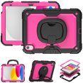 thumbnail image 2 of Feishell for iPad 10th Gen 10.9" 2022 Rugged Cover with 360 Rotatable Folding Handle Grip Adjustable Viewing Angle Kickstand Pencil Holder,Shockproof Hybrid 3-Layers Multi-Functional Case Cover,D, 2 of 8