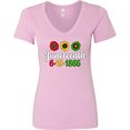 thumbnail image 3 of Inktastic Juneteenth 6-19-1865 with Flowers Women's V-Neck T-Shirt, 3 of 5
