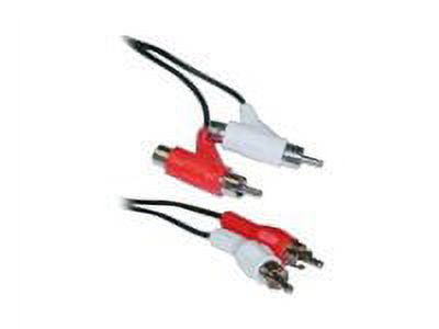 RCA Audio Piggyback Cable, 2 RCA Male to 2 RCA Male + RCA Female Piggyback, 6 foot - image 2 of 3