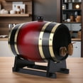 thumbnail image 3 of golytefs 3L Whiskey Barrel with Bracket Retro Faucet Wooden Barrel Wine Storage Container, 3 of 9