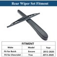 thumbnail image 2 of shiyou-Rear Windshield Wiper Arm with Wiper Blade for Buick Encore 2013-2020 Chevy Trax 2015-2020 Rear Windshield Back Wiper Arm Blade Replacement OEM # 95915136, 95466019, 95915137, 2 of 4