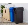 thumbnail image 3 of Tall trash can with rotating lid, 23 gallons, space-saving slim design, easy to remove trash bags, with handle for easy carrying, suitable for indoor/outdoor use, plastic, black, 1 piece., 3 of 7