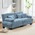 thumbnail image 3 of FFH 94.4" Loveseat Sofa, Oversized Cloud Sectional Couches for Living Room, Tufted 2 Seater Sofa with Deep Seat (Chenille Blue, 2 Seater), 3 of 11