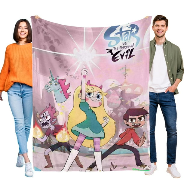 Star vs. las Fuerzas del Mal anti-pilling, suave, ligera, esponjosa y acogedora de lujo para hogar y cocina – Perfecta para niños y adultos,150X130cm