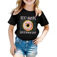 thumbnail image 1 of SgJHXb T-Shirt Graphique à Manches Courtes pour Filles pour la Rentrée Scolaire Imprimé Mignon Col Rond Haut Décontracté Confortable Mélange T-Shirt Filles Tailles 6-7 Ans, 1 of 4