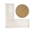 thumbnail image 5 of Linon Tobin 2-Piece Farmhouse Corner Dining Nook with Table and Storage, Seats 4-5, White, 5 of 19