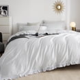 thumbnail image 4 of Dm807T - Twin Size 4 Piece Duvet Cover Set Ruffled Bedding Cotton, 4 of 7
