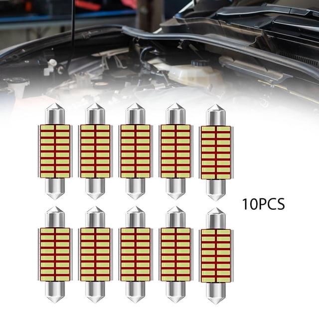 DYNWAVECA Generic Car Interior Light Dome Light Bulbs Bright Tail Cab Lights Bulb Sturdy Car LED Bulbs Reading Light for Suvs Trucks 36mm