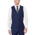 thumbnail image 3 of Adam Baker by Caravelli Men's 613781 Single Breasted Stretch Slim Fit Stretch 2-Button Vested Suit Set - Indigo - 48R, 3 of 7