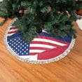 thumbnail image 2 of America Texas Flag Pattern Christmas Tree Skirt Tassel Lace for Xmas Ornaments Decoration 30", 2 of 6