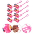 thumbnail image 6 of WHAMVOX Silicone Straw Covers for Protecting Reusable Straws Cute Pink Cartoon Animal Toppers 8 Pieces, 6 of 8