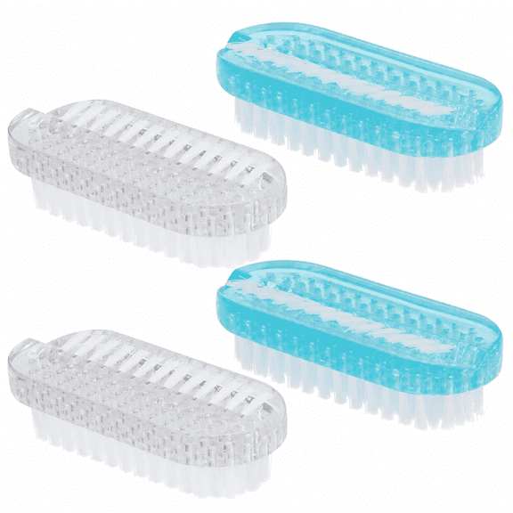 Nail Brush Plastic 4 pack Soft Strong Bristles Ergonomic Scrubbing Kitchen Cooking Bathroom Home Pet