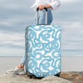 thumbnail image 7 of Pofeuu Blue Snake Print Luggage Suitcase Cover Protector Luggage Washable Covers Aesthetic for 18/24/28/32 inch Luggage（No luggage included）-Large, 7 of 7