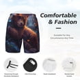 thumbnail image 3 of Daiia Lazy Stone Bear Mens Swim Trunks Swim Shorts Quick Dry Swim Shorts with Mesh Lining Pockets-Large, 3 of 9