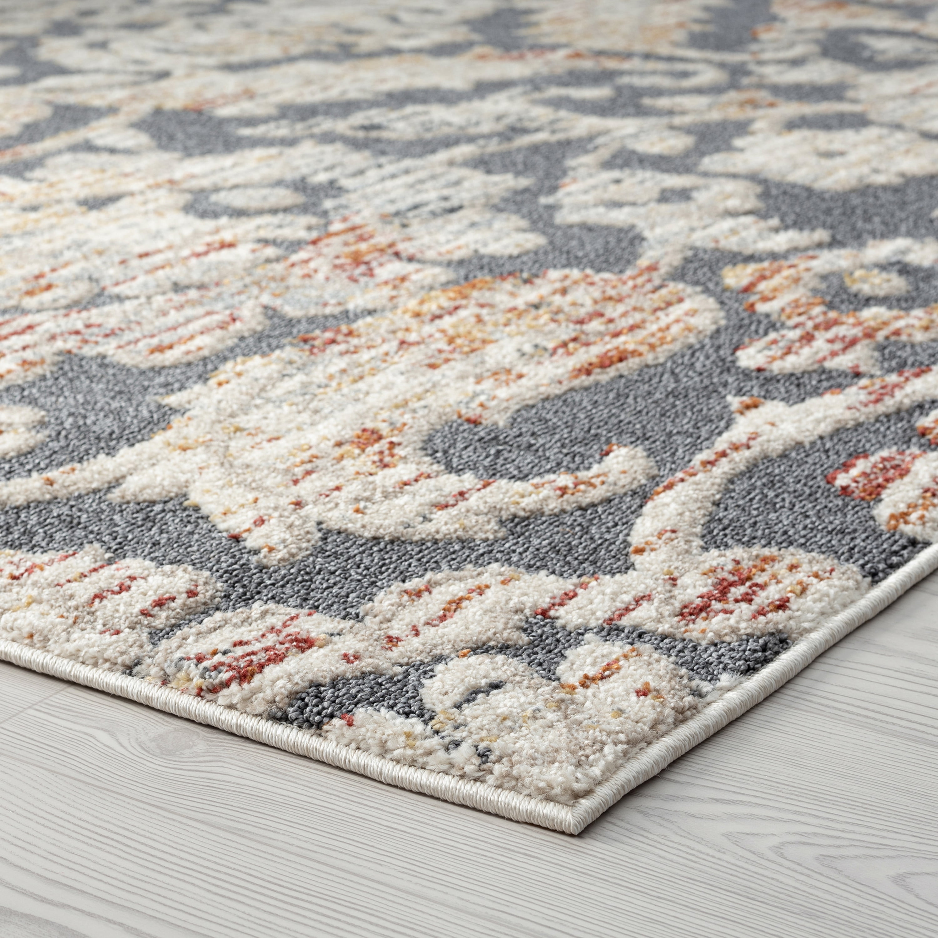 Bliss Rugs Transitional Area Rug, Floral Indoor Rugs for Living Room, Dining Room, Bedroom | Cream, 5' x 8' (5'3''x7'3'')