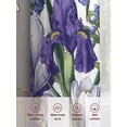 thumbnail image 6 of Spring Flowers Sheer Curtains 96 Inch Length 2 Panels for Living Room, Purple Hydrangea Orchid Floral Country Voile Kitchen Curtain Set, Luxury Privacy Drapes Window Treatment for Bedroom, 6 of 7