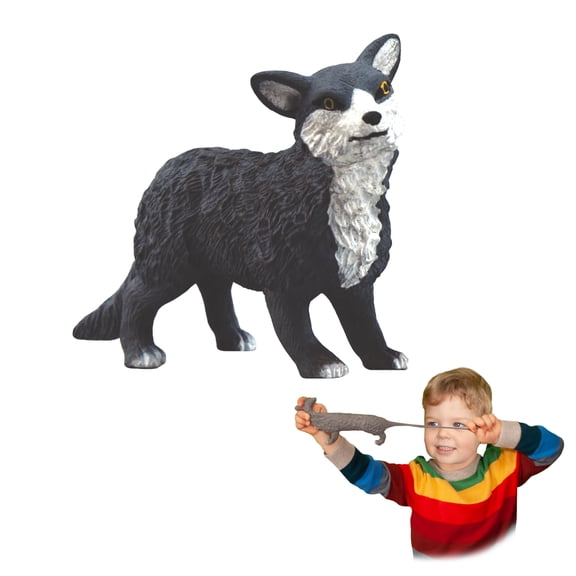 Rep Pals - Wolf by Deluxebase. Stretchy Squishy Animal Figure, Soft Flexible Squeeze Toy, Sensory Fidget Toy & Fun Gift for Kids.