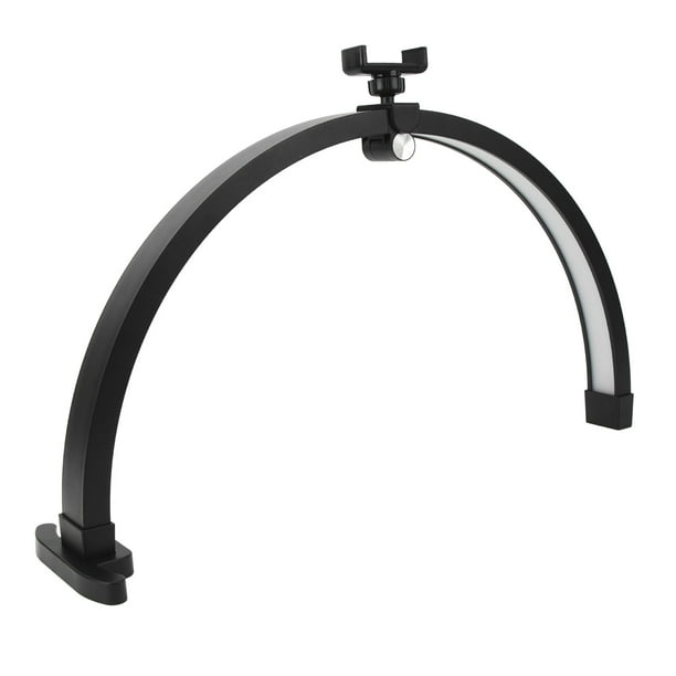 Lámpara De Escritorio De Uñas De 22 Pulgadas De Media Luna, Lámpara Plegable De 20W Cabeza Táctil Lige LED Light Con Abrazadera De Teléfono Y Base Ligera Adecuada Para