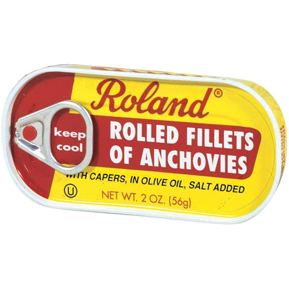 Roland Rolled Anchovy Fillets with Capers in Olive Oil, 2 oz Walmart