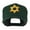 Green, variant on Jewish Star of David Embroidered Cap - Brown OSFM