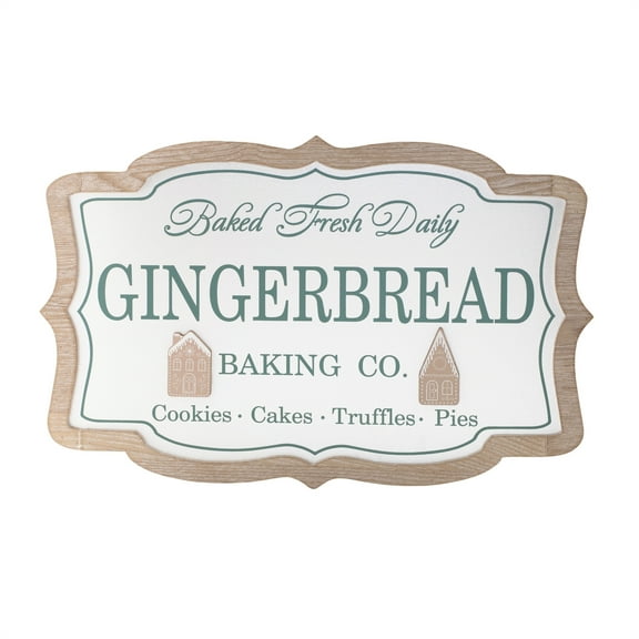 Melrose International Gingerbread Baking Sign 15"L x 9.5"H MDF