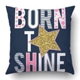 thumbnail image 1 of RYLABLUE Born To Sparkle Slogan Pillowcase Pillow Cushion Cover 20x20 inch, 1 of 1
