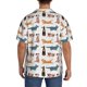 thumbnail image 3 of Fotbe Dogs Pug Camisa Estampada de Manga Corta para Hombre, Casual de Verano, Estilo Playero, Sin Arrugas-Small, 3 of 5