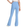 thumbnail image 6 of Yeaiivve Kids Girls Workout Pants With Side Pockets Tummy Control Crossover Split Hem Pants Comfort Slimming Fit Yoga Leggings, 6 of 6