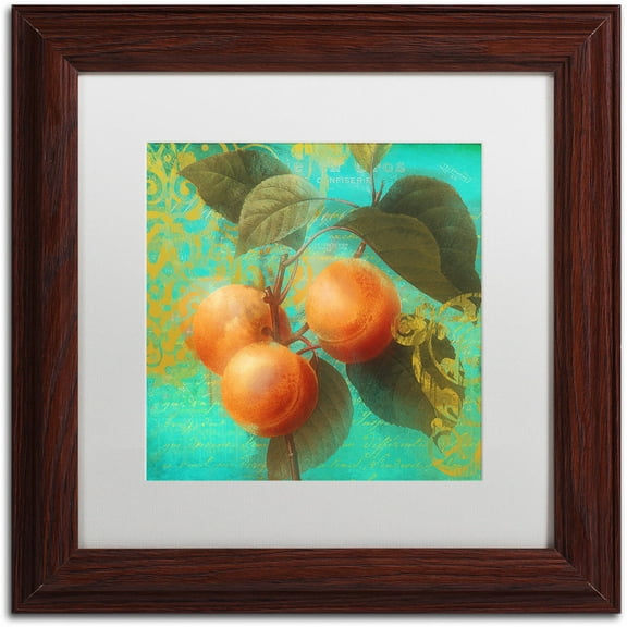 Trademark Fine Art "Glowing Fruits II" Canvas Art by Color Bakery White Matte, Wood Frame