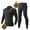 Dark Gray, variant on Abomasnow Men's Big and Tall Thermal Underwear Set Long Sleeve High Neck Long Johns Base Layer Set Fleece Lined Warm Winter Cold Weather Ski Outdoor Sleepwear Set M-5XL