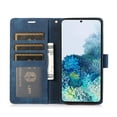 thumbnail image 7 of Nalacover Slim Wallet Case for Samsung Galaxy S20 Plus, for Women Men, Embossed Pattern PU Leather Shockproof Magnetic Clasp Credit Card Slots Flip Kickstand Phone Case+Wrist Strap,Blue, 7 of 7