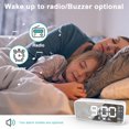 thumbnail image 3 of Labymos 5.1 Inch LED Display Electric Alarm Clock 2 in 1 (Radio+Clock) Desktop Mirror Clock, 3 of 8