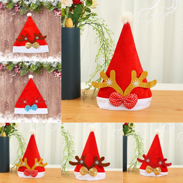 6 Piezas de Sombrero de Navidad Rojo para La Cabeza, Disfraz de Cosplay para Mujeres Y Adultos, Baile de Graduación Yinane Sombrero rojo para adultos
