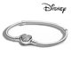 thumbnail image 1 of Disney 925 Sterling Silver Bracelet Moments Sparkling Mickey Mouse Heart Clasp Snake Chain Bracelet for Women DIY Charms Beads19cm Gao Jinjia LED, 1 of 2