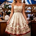 thumbnail image 2 of WAGUTH Women's Oktoberfest Print Dirndl Dresses Sleeveless Midi-Length Dress A‑Line Swing Dress for Beer Festival Party, 2 of 5
