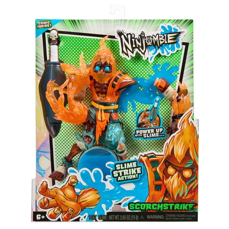Ninjombie Action Figure - Scorchstrike, Ninja Zombie with Slime
