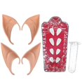 thumbnail image 4 of Hadas De Halloween, Colmillos De Vampiro, Orejas De Elfo, Disfraz De Mascarada, Accesorios De Dientes, Suministros De Decoración De Terror Guardurnaity HA044827-02, 4 of 6