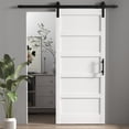 thumbnail image 1 of HOMCOM Sliding Barn Door with Hardware Kit, Shaker Sliding Door, White, 1 of 10