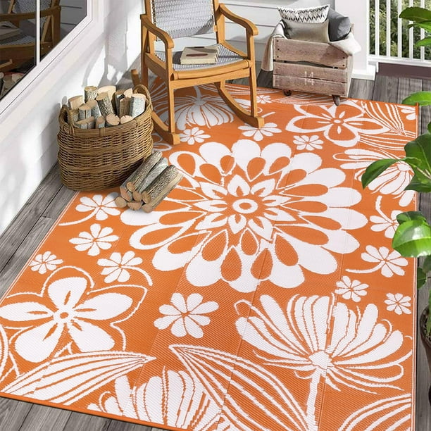 Alfombra impermeable de plástico para exteriores Ilead, 183 x 274 cm