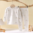 thumbnail image 2 of TOWED22 Toddler Baby Girl Boy Clothes 2pcs Fall Winter Outfits Long Sleeve Pullover Sweatshirt Casual Pants Graphic Print Clothing Set(Beige,4-5 Y), 2 of 5