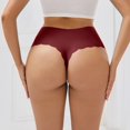 thumbnail image 2 of Daznico Womens Underwear - Underwear Women Lace Waistband Full Briefs Ladies High Leg Knickers for Women Soft Stretch Panties - Panties for Women,Color:Red,Size:M, 2 of 4