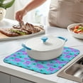 thumbnail image 2 of Daisy Flower Microfiber Dish Drying Pad for Kitchen Countertop Absorbent Rack Mat Foldable Spring Summer Drainer Mat 16x18 Inch, 2 of 7