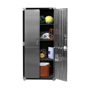 Seville Classics UltraHD® Steel Body Lockable Storage Cabinet Organizer Locker Shelving Unit, Graphite, 30 W x 18 D x 72 H