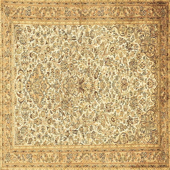 Ahgly Company Indoor Square Persian Brown Traditional Area Rugs, 7' Square
